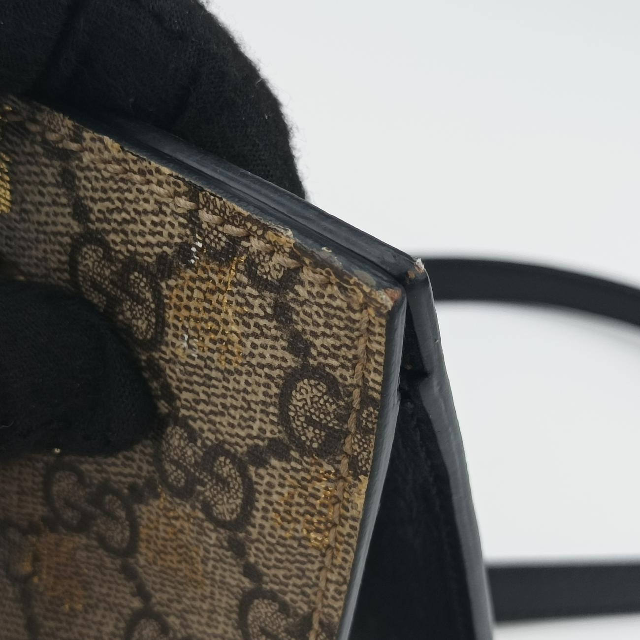 Pre-owned Gucci Padlock beige×Multicolour PVC coated canvas 498156 shoulderbag | stylenewstar