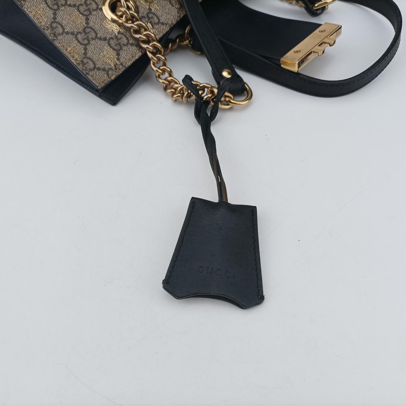 Pre-owned Gucci Padlock beige×Multicolour PVC coated canvas 498156 shoulderbag | stylenewstar