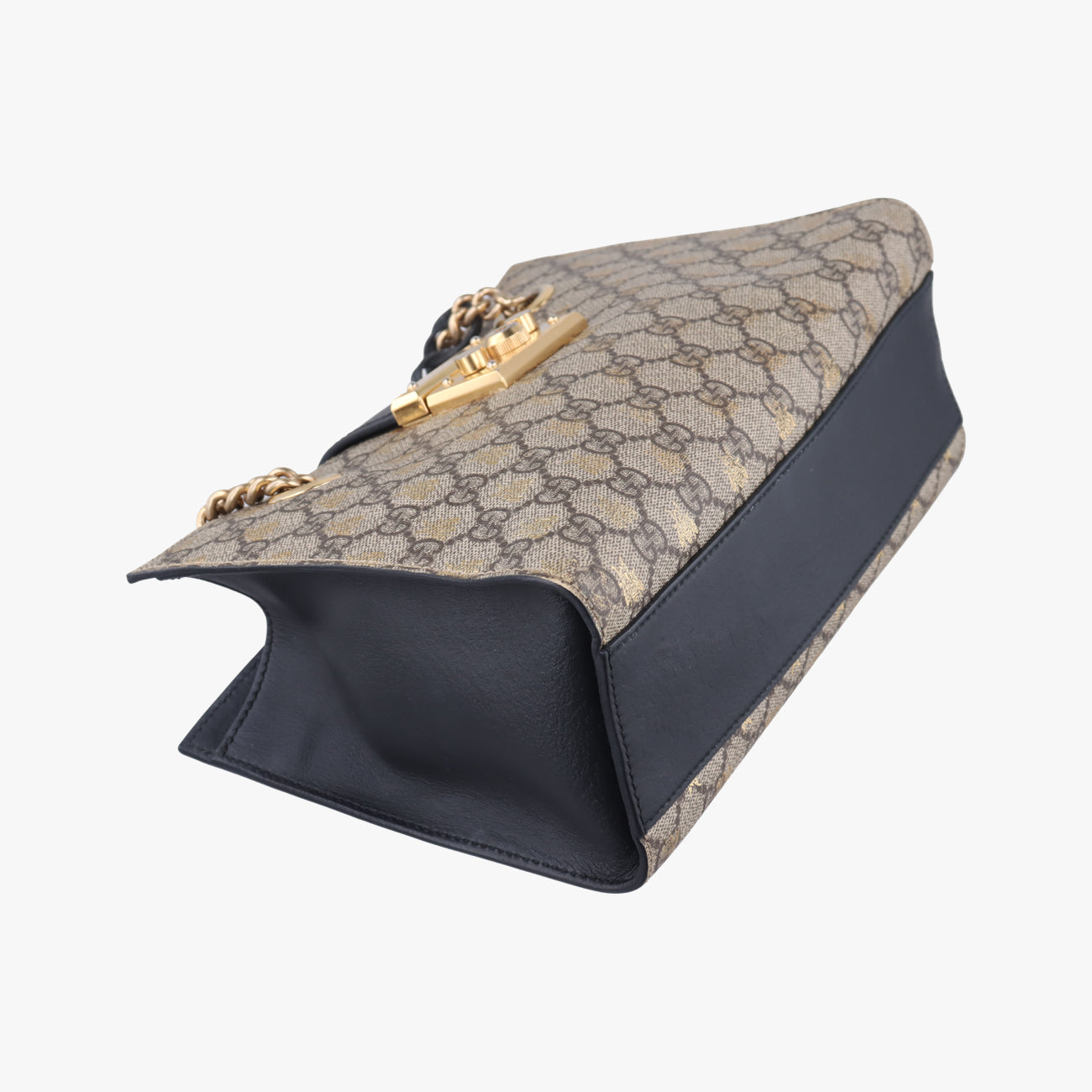 Pre-owned Gucci Padlock beige×Multicolour PVC coated canvas 498156 shoulderbag | stylenewstar