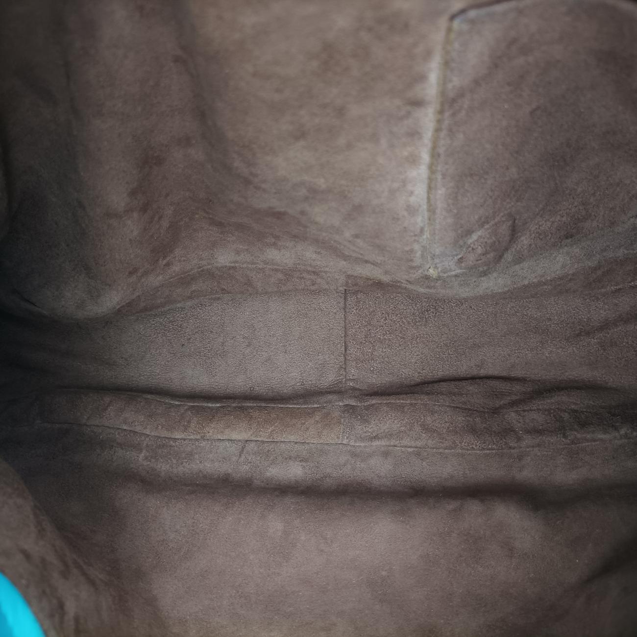 Pre-owned Bottega Veneta Python Intrecciato Blue lambskin  shoulderbag | stylenewstar