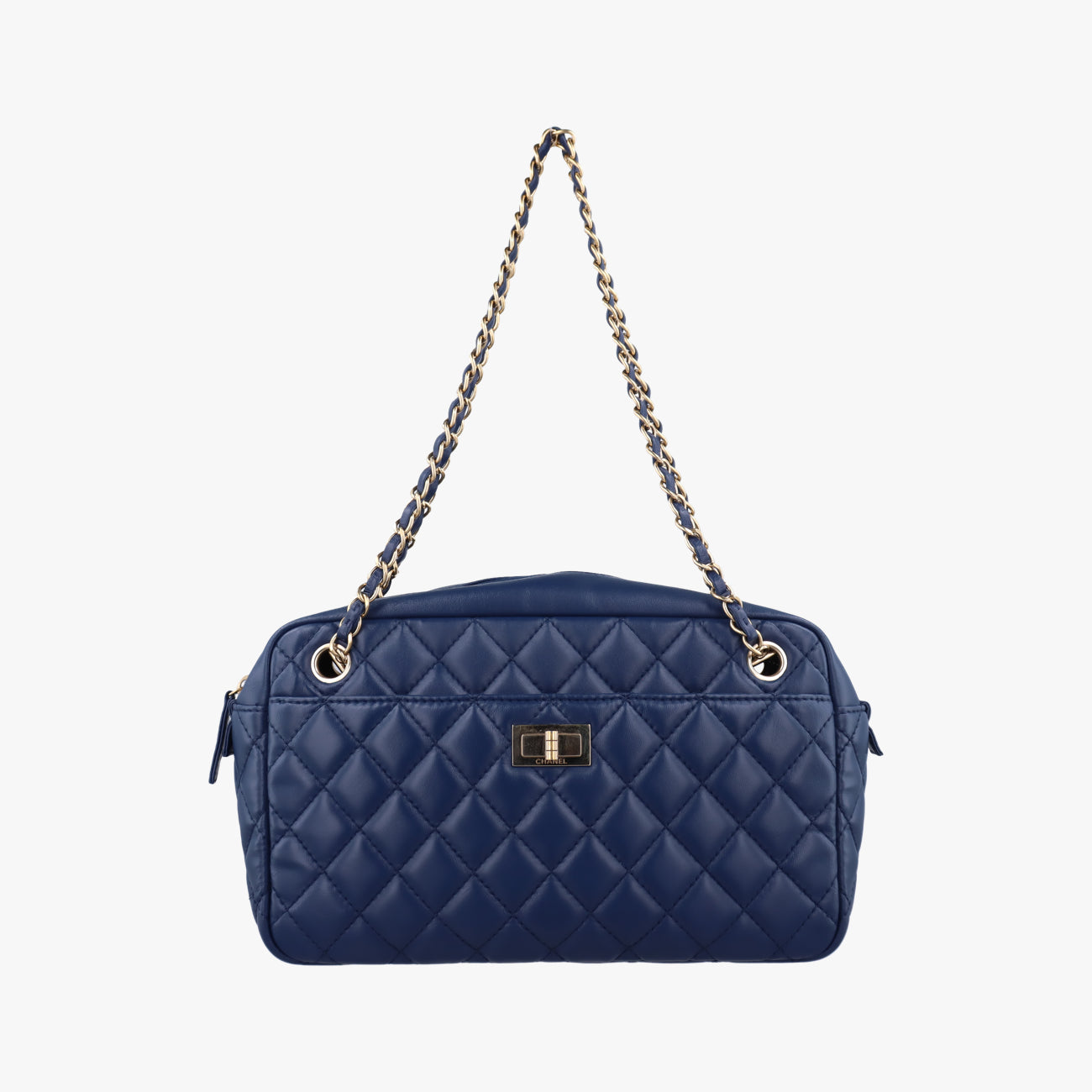 2.55 Matelasse Blue lambskin 12893457