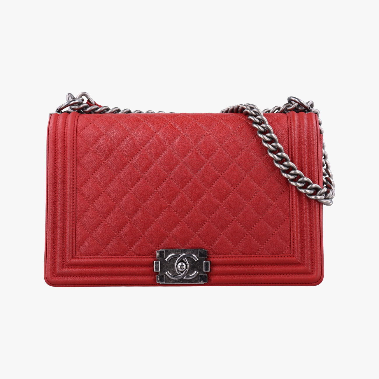 Secondhand Chanel BOY CHANEL Red Caviar Skin A92193 shoulderbag | stylenewstar