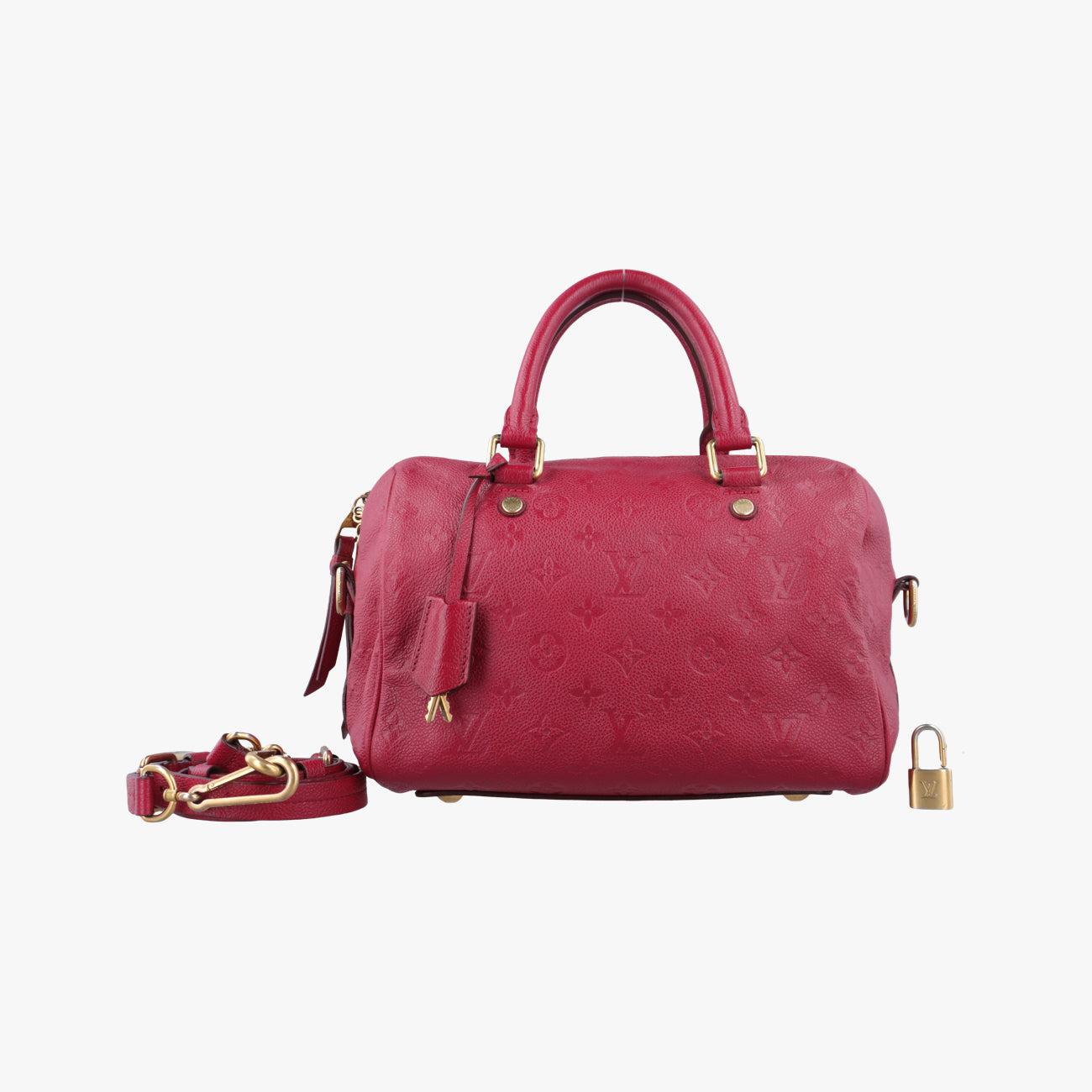 Pre-owned Louis Vuitton Speedy Bandoulière 25 Aurore Purple Monogram Empreinte M40764 shoulderbag | stylenewstar