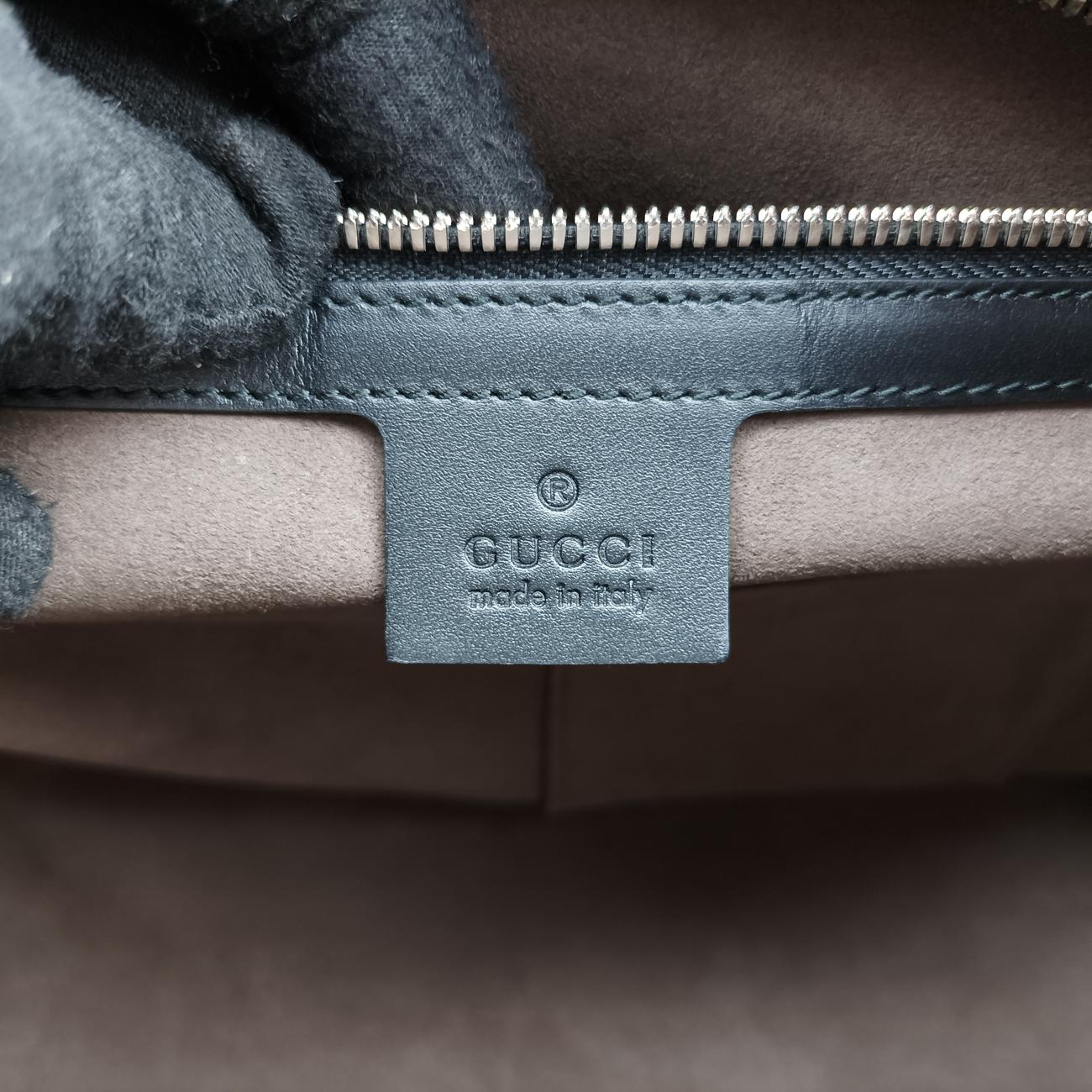 Pre-owned Gucci KALEIDO beige×black PVC coated canvas 406384 handbag | stylenewstar