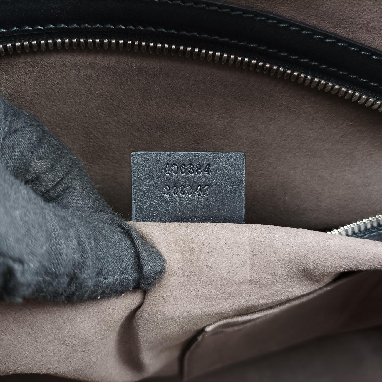 Pre-owned Gucci KALEIDO beige×black PVC coated canvas 406384 handbag | stylenewstar