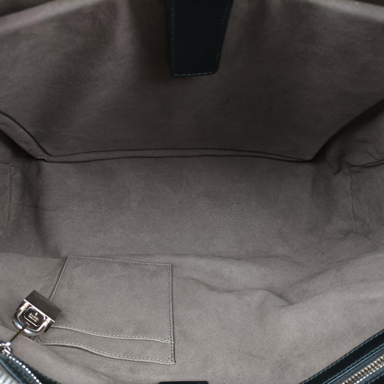 Pre-owned Gucci KALEIDO beige×black PVC coated canvas 406384 handbag | stylenewstar