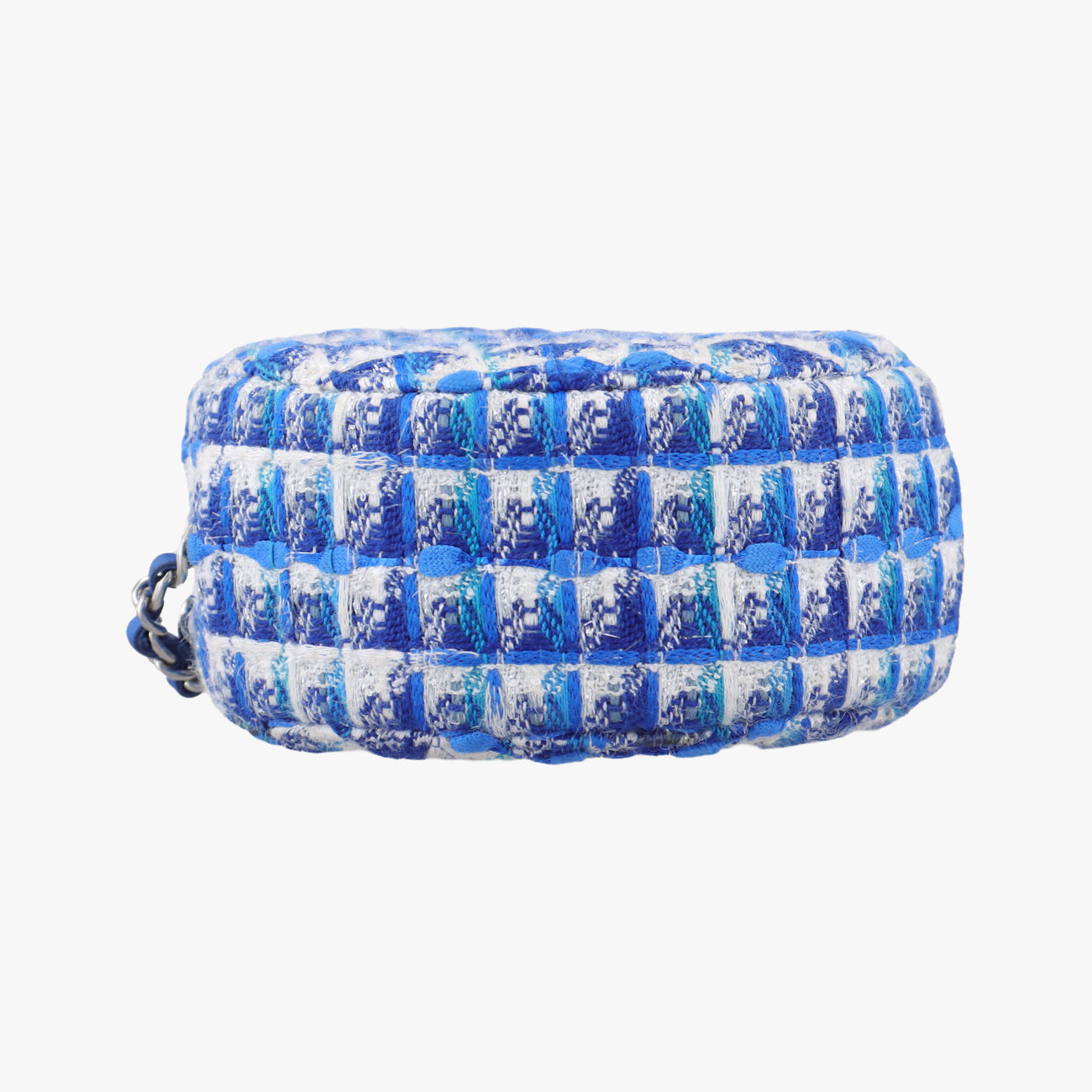 Pre-owned Chanel Matelasse Round Blue woolen A70657 shoulderbag | stylenewstar