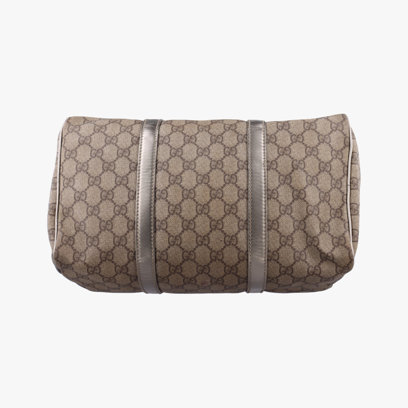 Pre-owned Gucci GG plus Spring Joy GG Supreme beige×silver PVC coated canvas 193603 handbag | stylenewstar