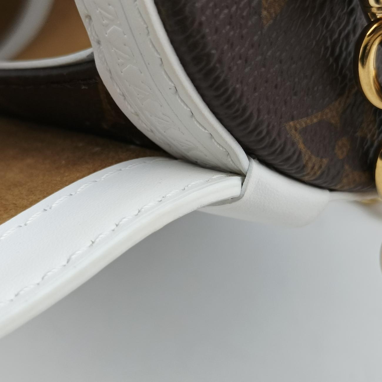 Pre-owned Louis Vuitton Papillon Trunk Brown×white Monogram Canvas×calf leather M81485 shoulderbag | stylenewstar