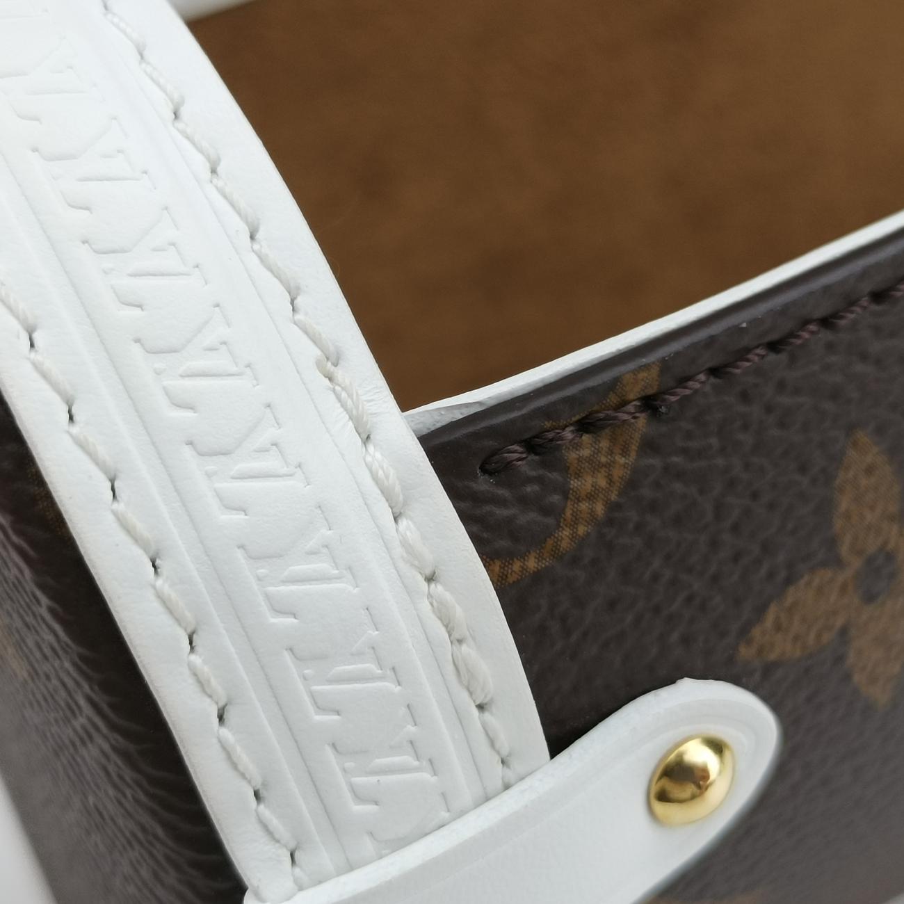 Pre-owned Louis Vuitton Papillon Trunk Brown×white Monogram Canvas×calf leather M81485 shoulderbag | stylenewstar