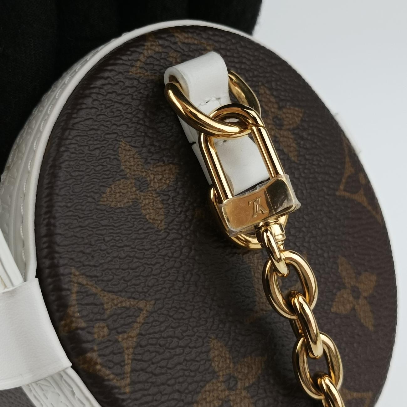 Pre-owned Louis Vuitton Papillon Trunk Brown×white Monogram Canvas×calf leather M81485 shoulderbag | stylenewstar