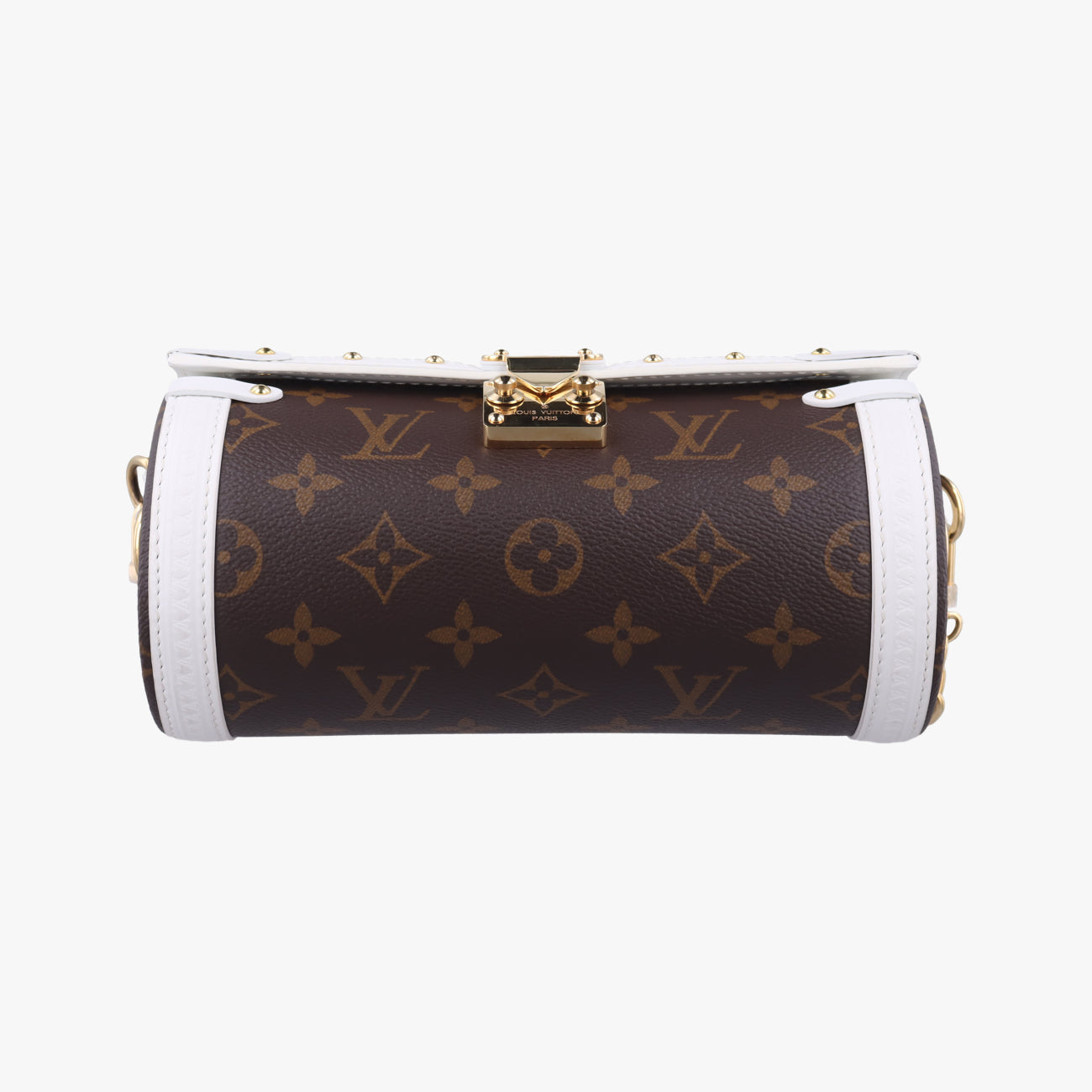 Pre-owned Louis Vuitton Papillon Trunk Brown×white Monogram Canvas×calf leather M81485 shoulderbag | stylenewstar