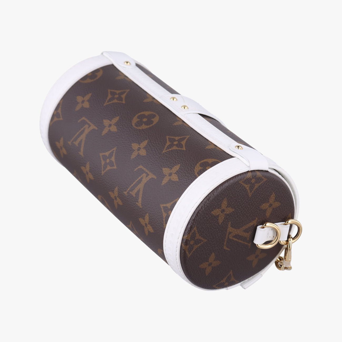 Pre-owned Louis Vuitton Papillon Trunk Brown×white Monogram Canvas×calf leather M81485 shoulderbag | stylenewstar