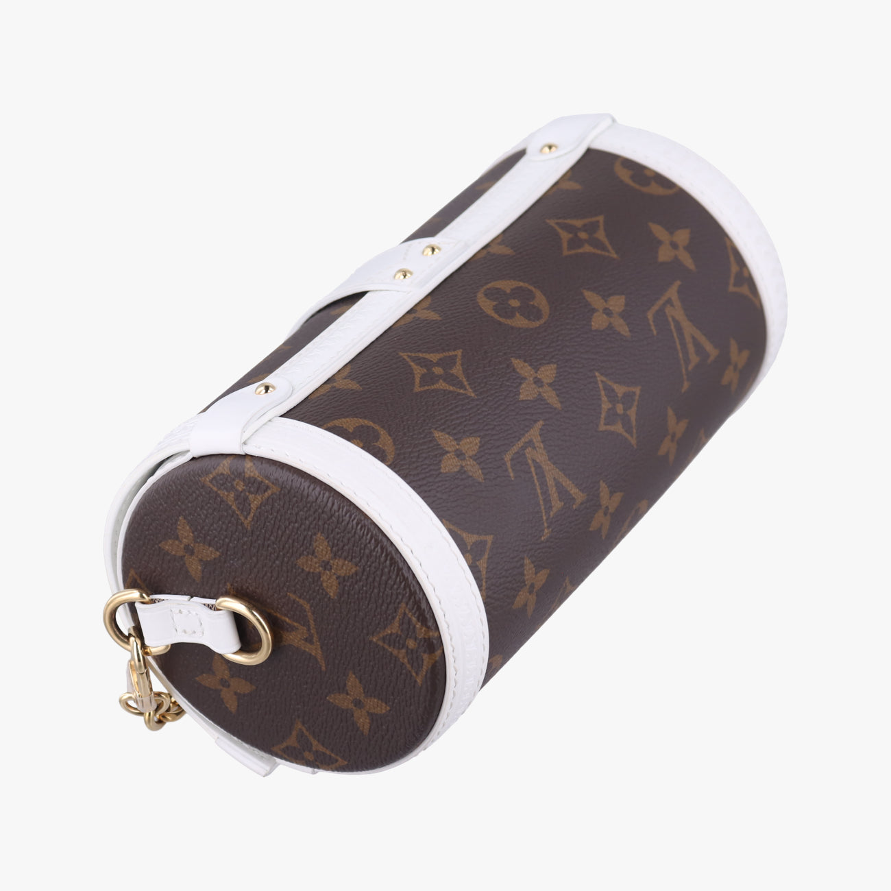 Pre-owned Louis Vuitton Papillon Trunk Brown×white Monogram Canvas×calf leather M81485 shoulderbag | stylenewstar