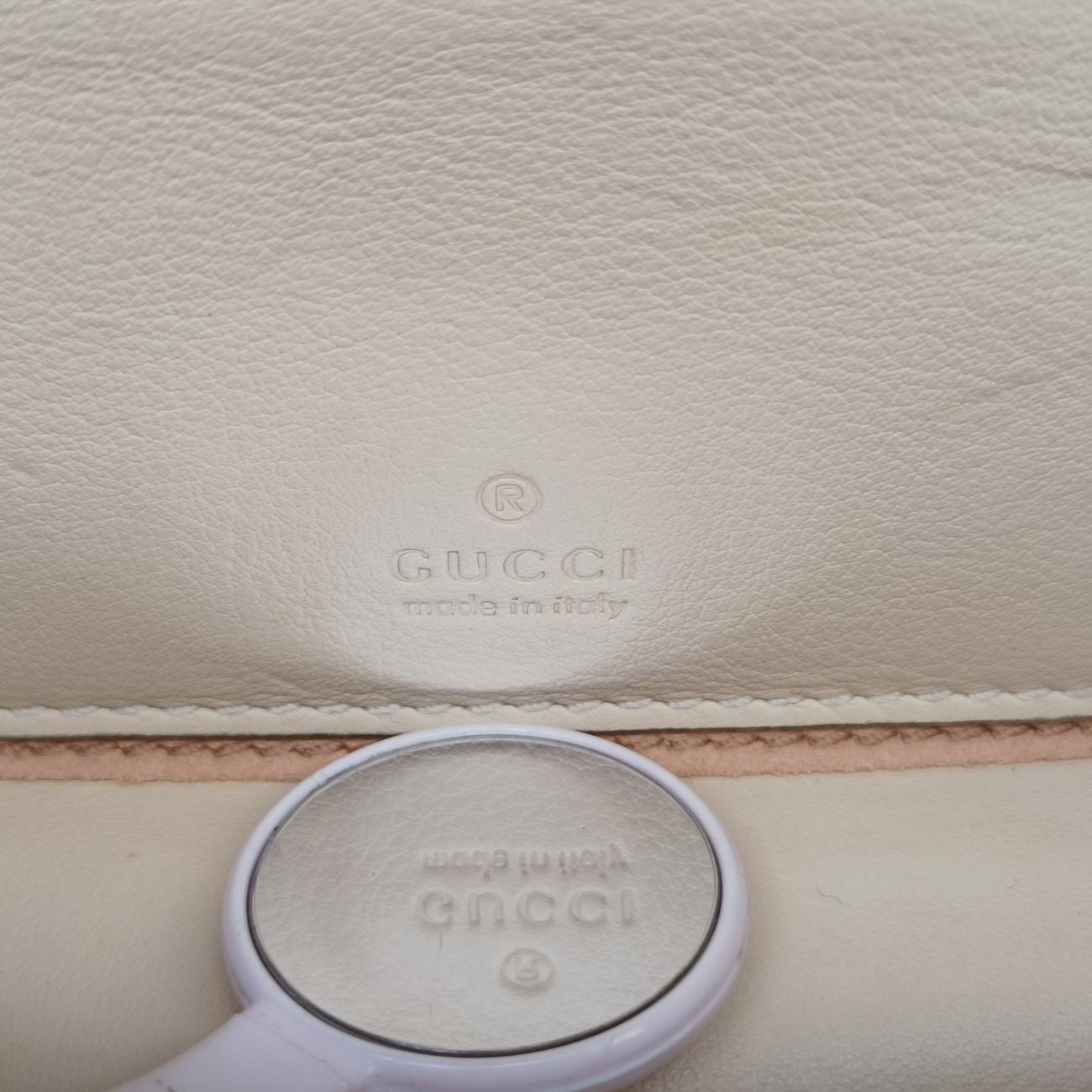 Pre-owned Gucci Interlocking G White×red Leather 658230 shoulderbag | stylenewstar