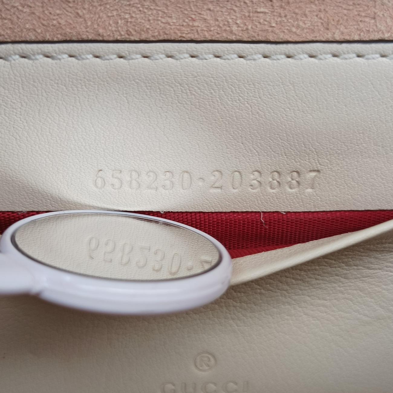 Pre-owned Gucci Interlocking G White×red Leather 658230 shoulderbag | stylenewstar