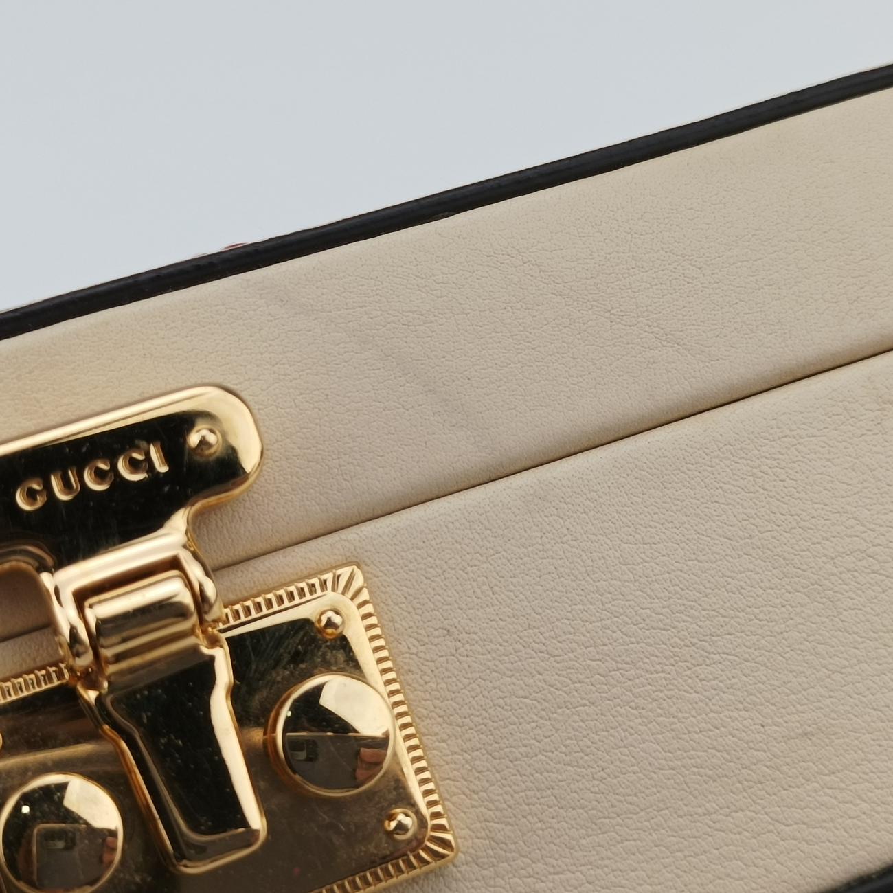 Pre-owned Gucci Interlocking G White×red Leather 658230 shoulderbag | stylenewstar