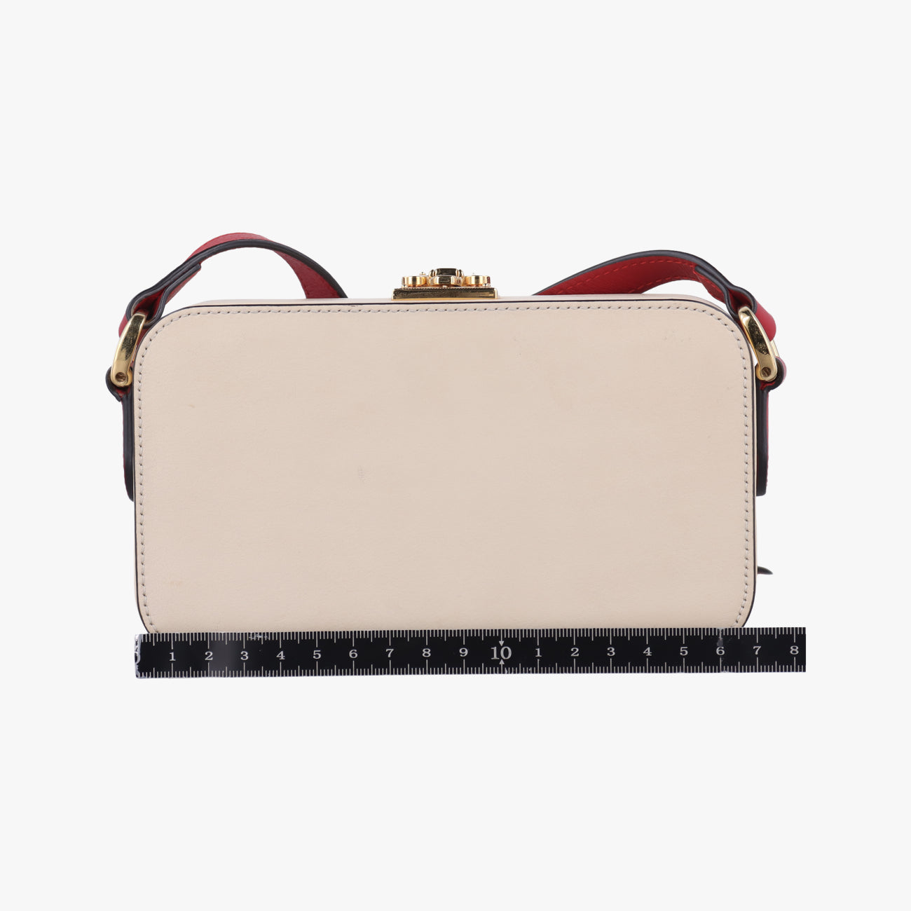 Pre-owned Gucci Interlocking G White×red Leather 658230 shoulderbag | stylenewstar