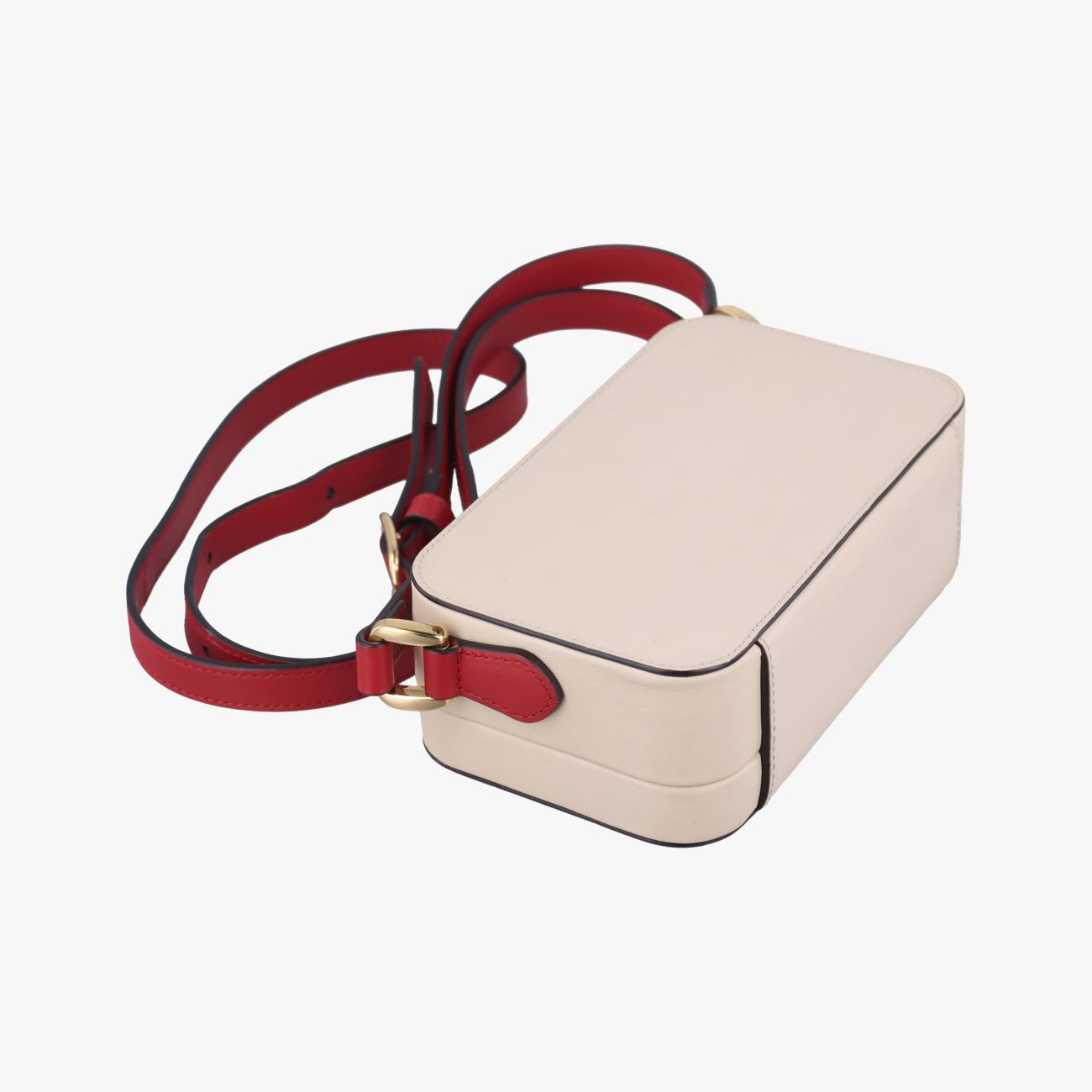 Pre-owned Gucci Interlocking G White×red Leather 658230 shoulderbag | stylenewstar