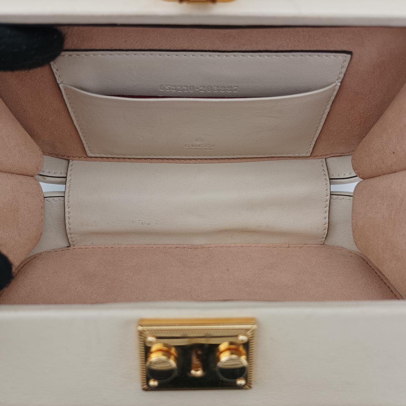 Pre-owned Gucci Interlocking G White×red Leather 658230 shoulderbag | stylenewstar