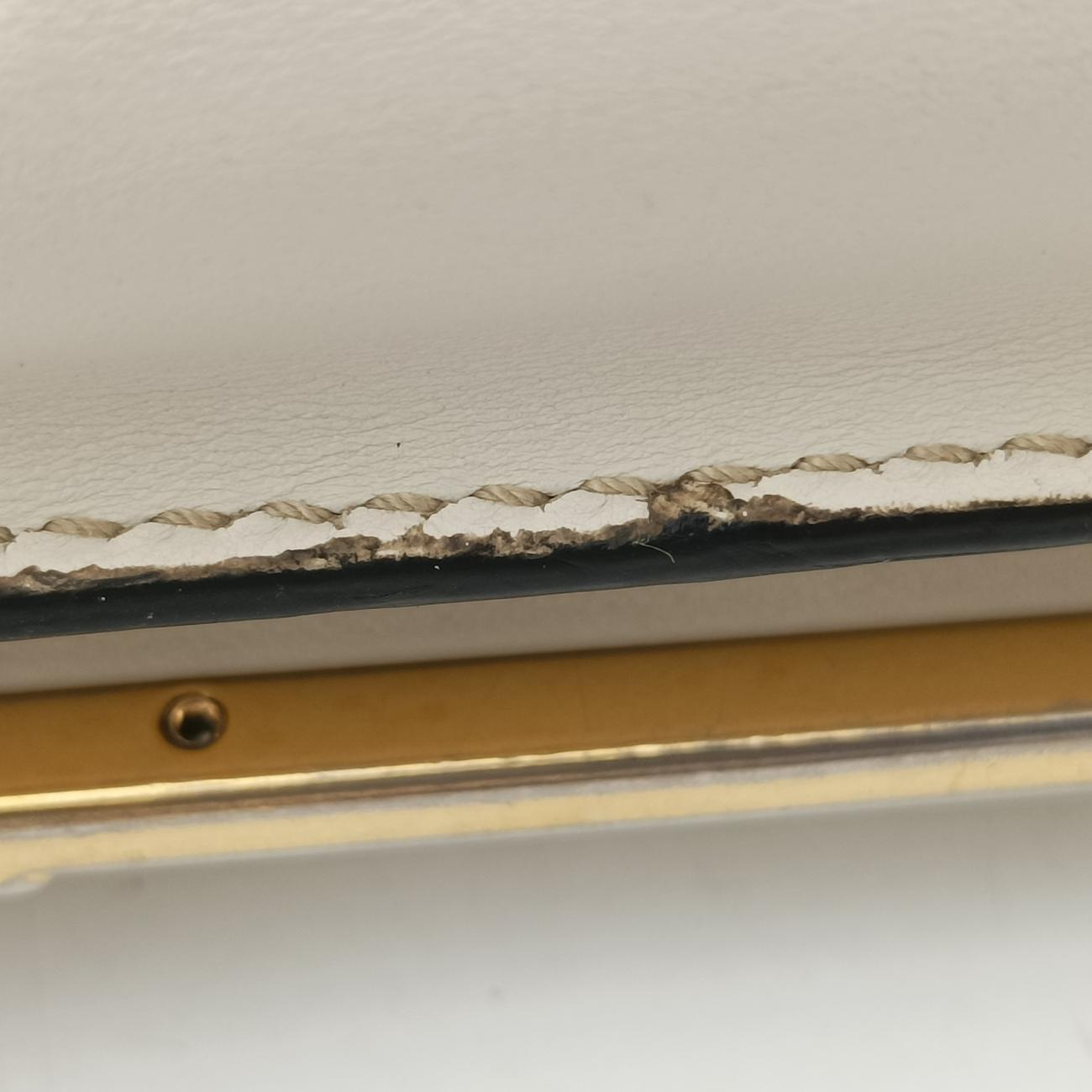 Vintage Prada Cahier Black×white Leather×SAFFIANO Leather 1BD045 shoulderbag | stylenewstar