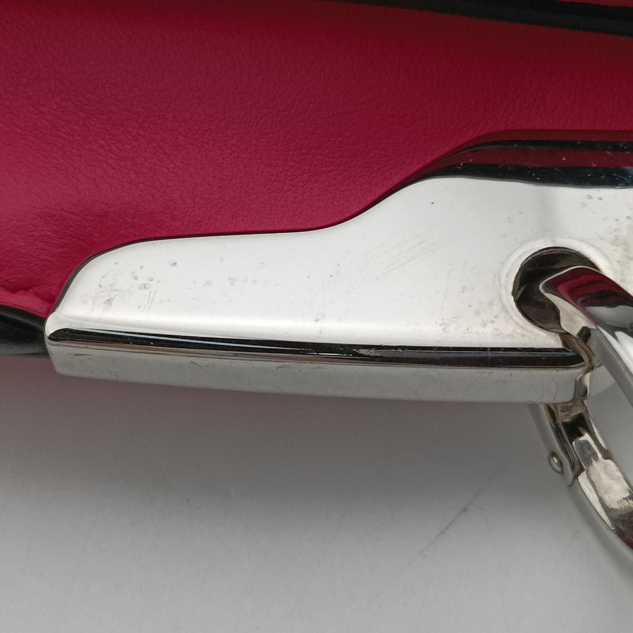 Pre-owned Prada Sidonie Pink×black Leather 1BD168 shoulderbag | stylenewstar