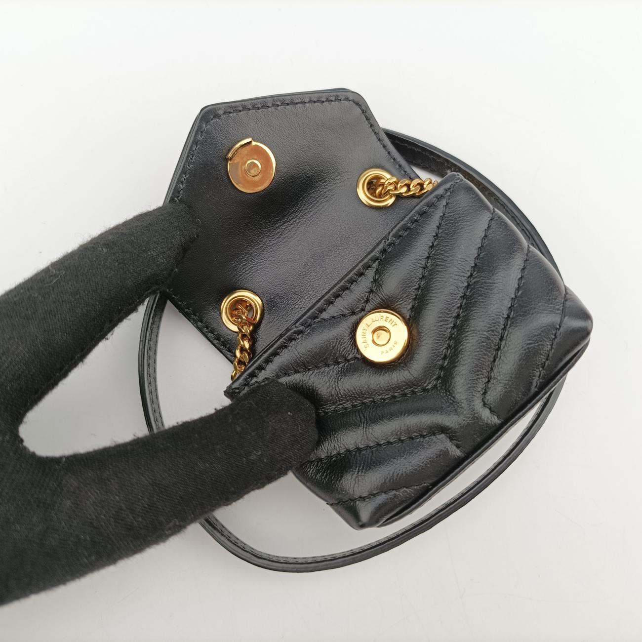 Pre-owned Yves Saint Laurent Lulu Mini Black Leather 699999 shoulderbag | stylenewstar