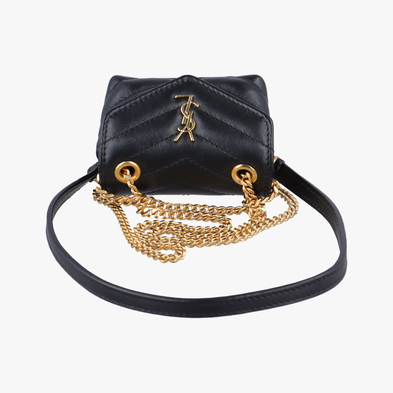 Pre-owned Yves Saint Laurent Lulu Mini Black Leather 699999 shoulderbag | stylenewstar