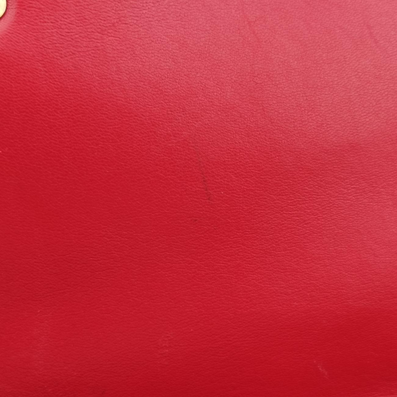 Pre-owned Gucci GG Marmont Red Leather 443496 shoulderbag | stylenewstar