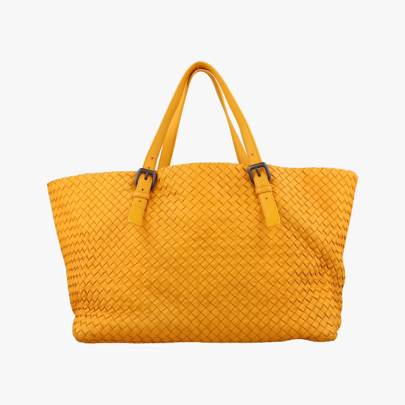 Vintage Bottega Veneta Cesta Intrecciato Yellow lambskin  shoulderbag | stylenewstar