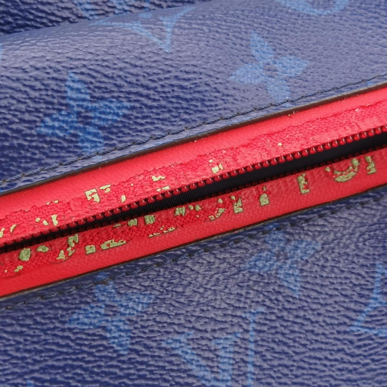 Pre-owned Louis Vuitton Messenger PM Blue Monogram canvas x leather M43829 shoulderbag | stylenewstar