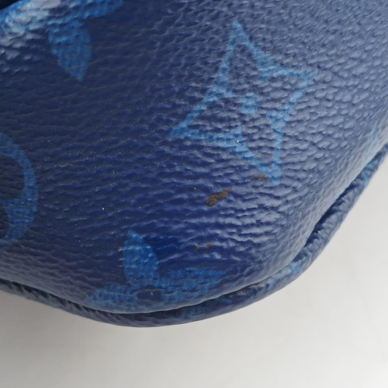 Pre-owned Louis Vuitton Messenger PM Blue Monogram canvas x leather M43829 shoulderbag | stylenewstar