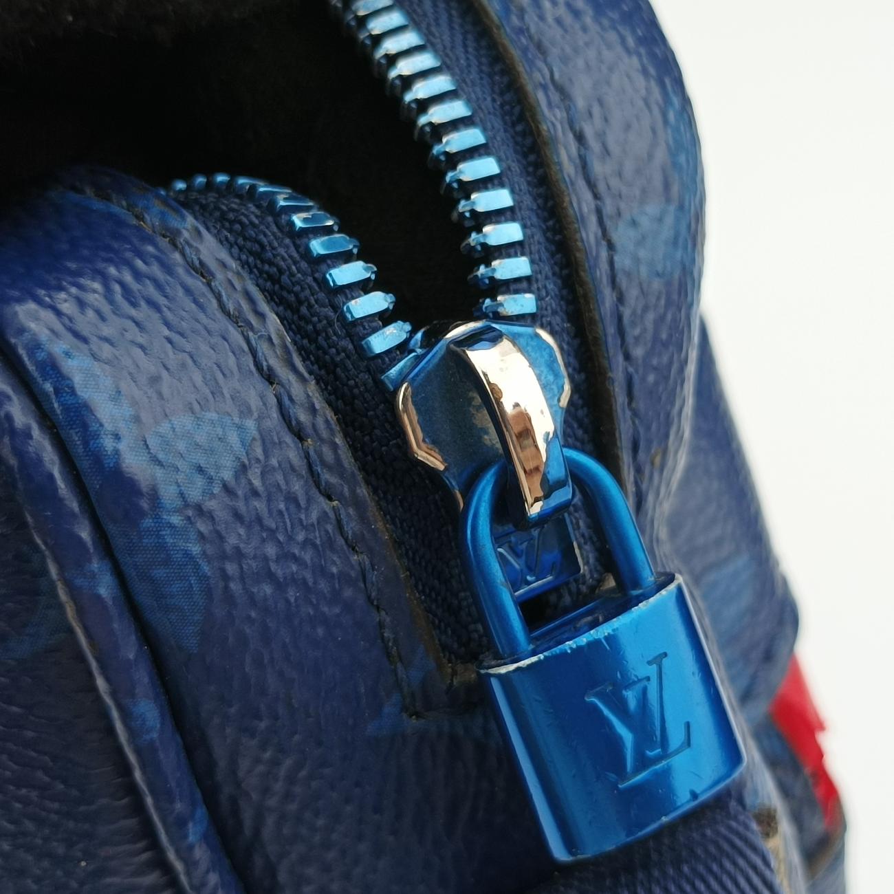 Pre-owned Louis Vuitton Messenger PM Blue Monogram canvas x leather M43829 shoulderbag | stylenewstar