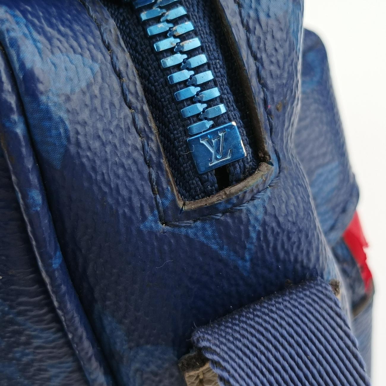 Pre-owned Louis Vuitton Messenger PM Blue Monogram canvas x leather M43829 shoulderbag | stylenewstar