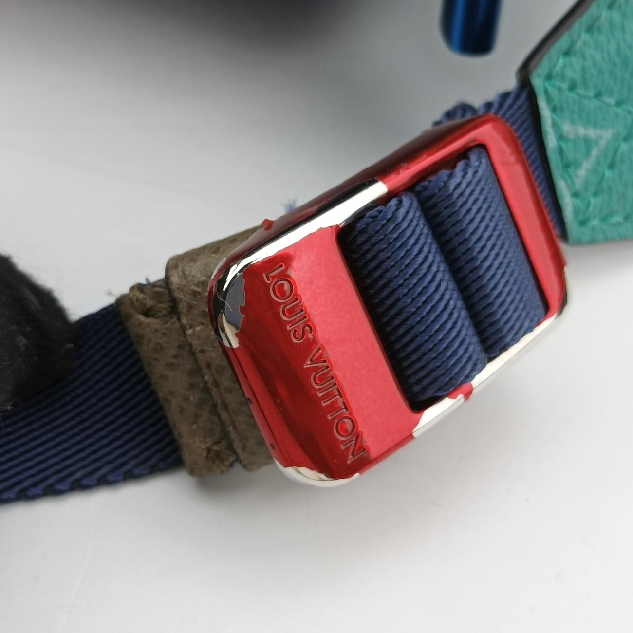 Pre-owned Louis Vuitton Messenger PM Blue Monogram canvas x leather M43829 shoulderbag | stylenewstar