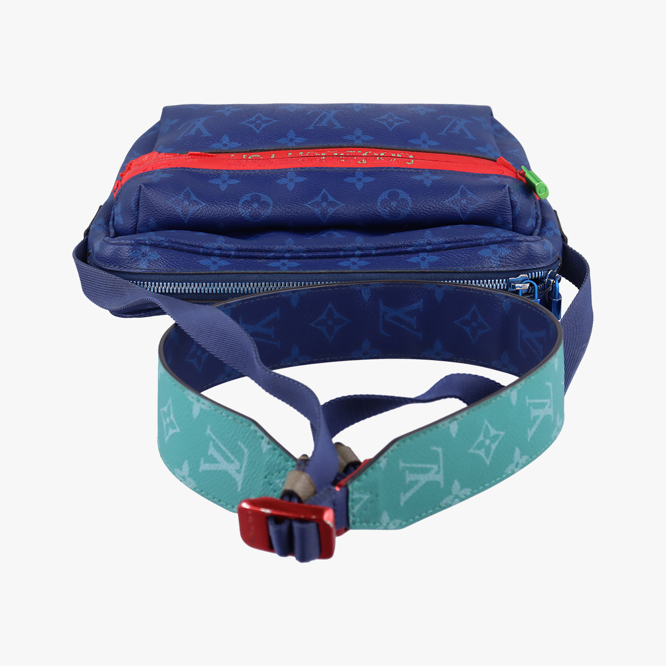 Pre-owned Louis Vuitton Messenger PM Blue Monogram canvas x leather M43829 shoulderbag | stylenewstar