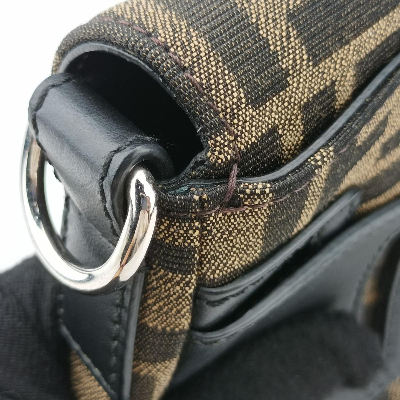 Pre-owned Fendi Baguette Brown canvas 7VA472 bum bag/waist bag | stylenewstar