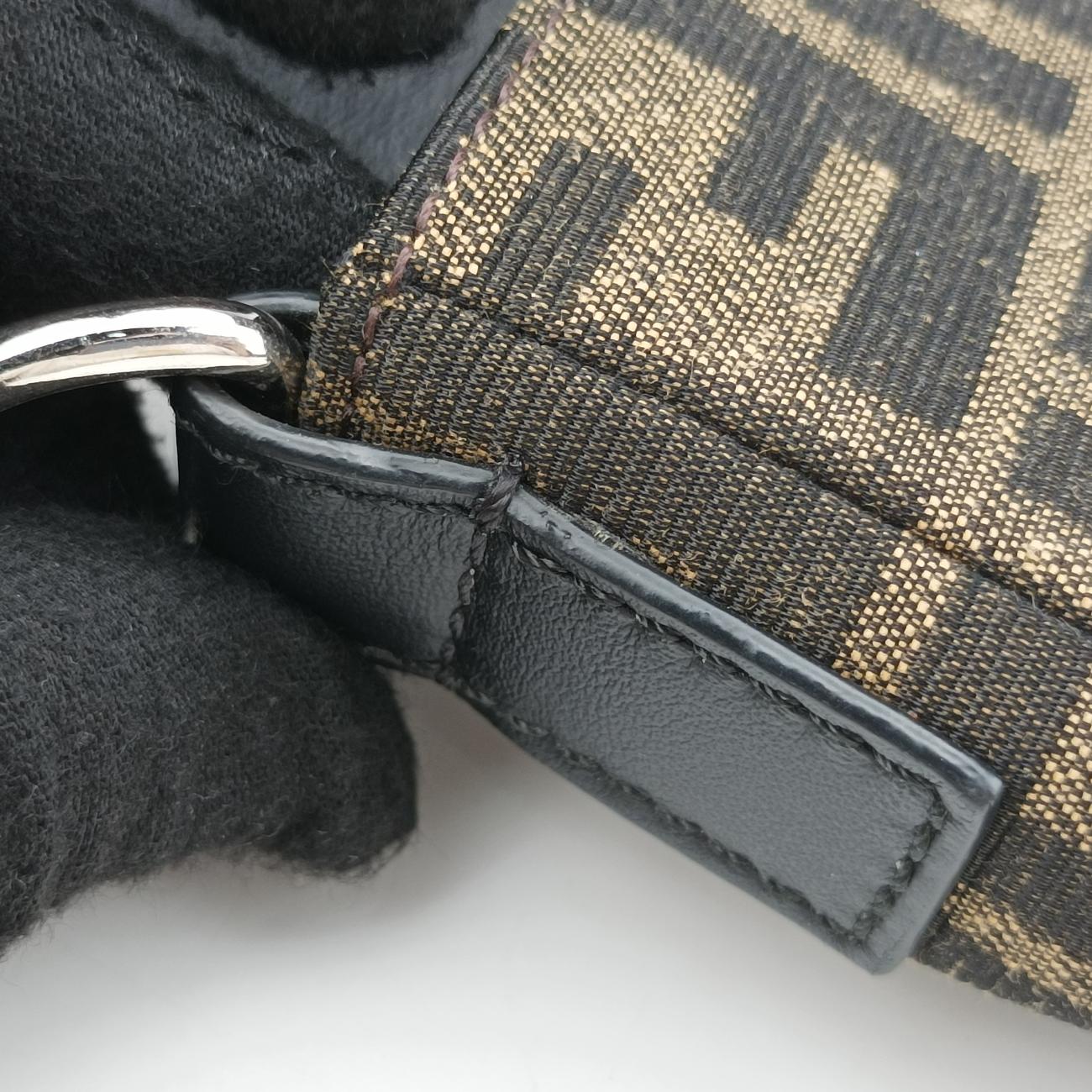 Pre-owned Fendi Baguette Brown canvas 7VA472 bum bag/waist bag | stylenewstar