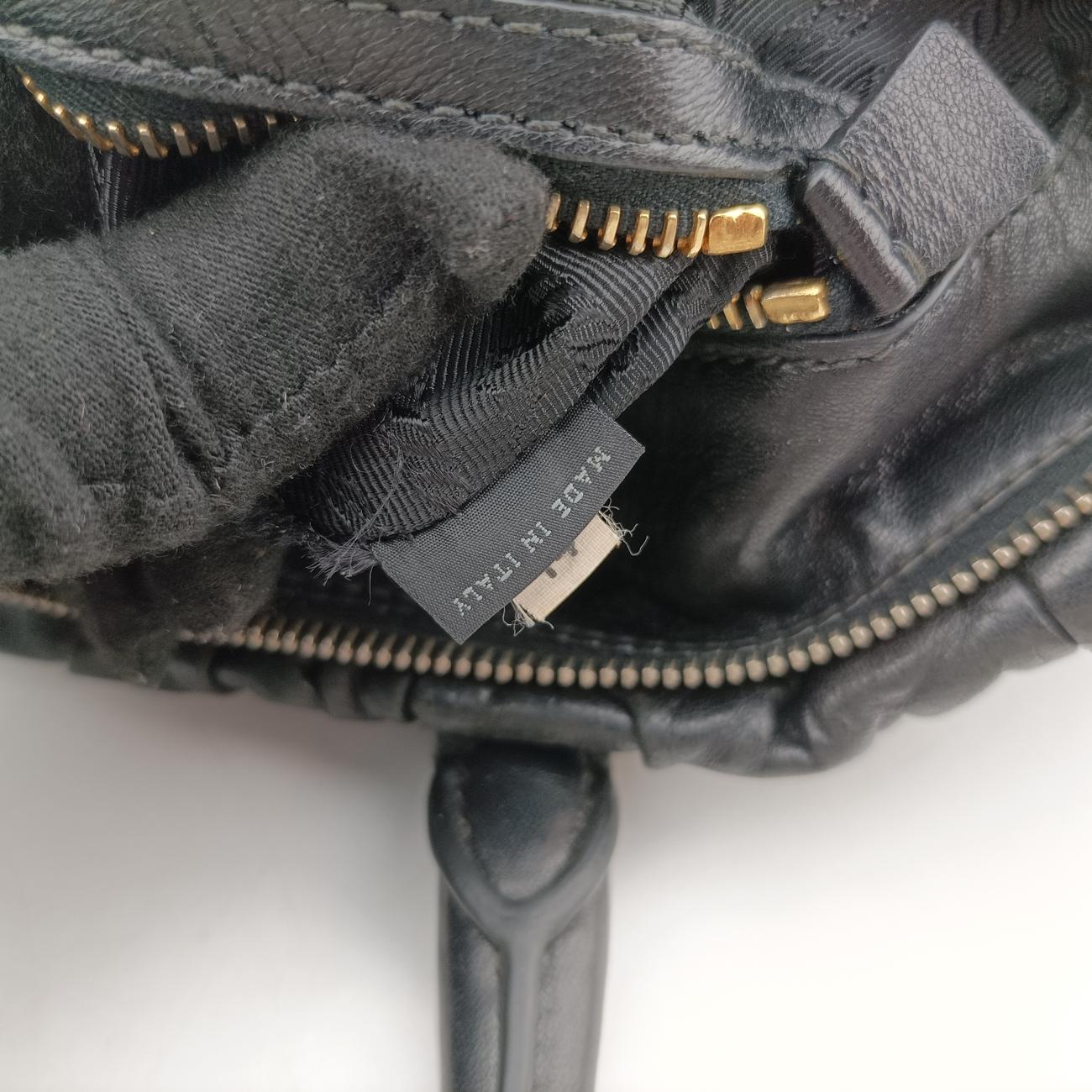 Pre-owned Prada Gaufre Black leather BN1336 shoulderbag | stylenewstar