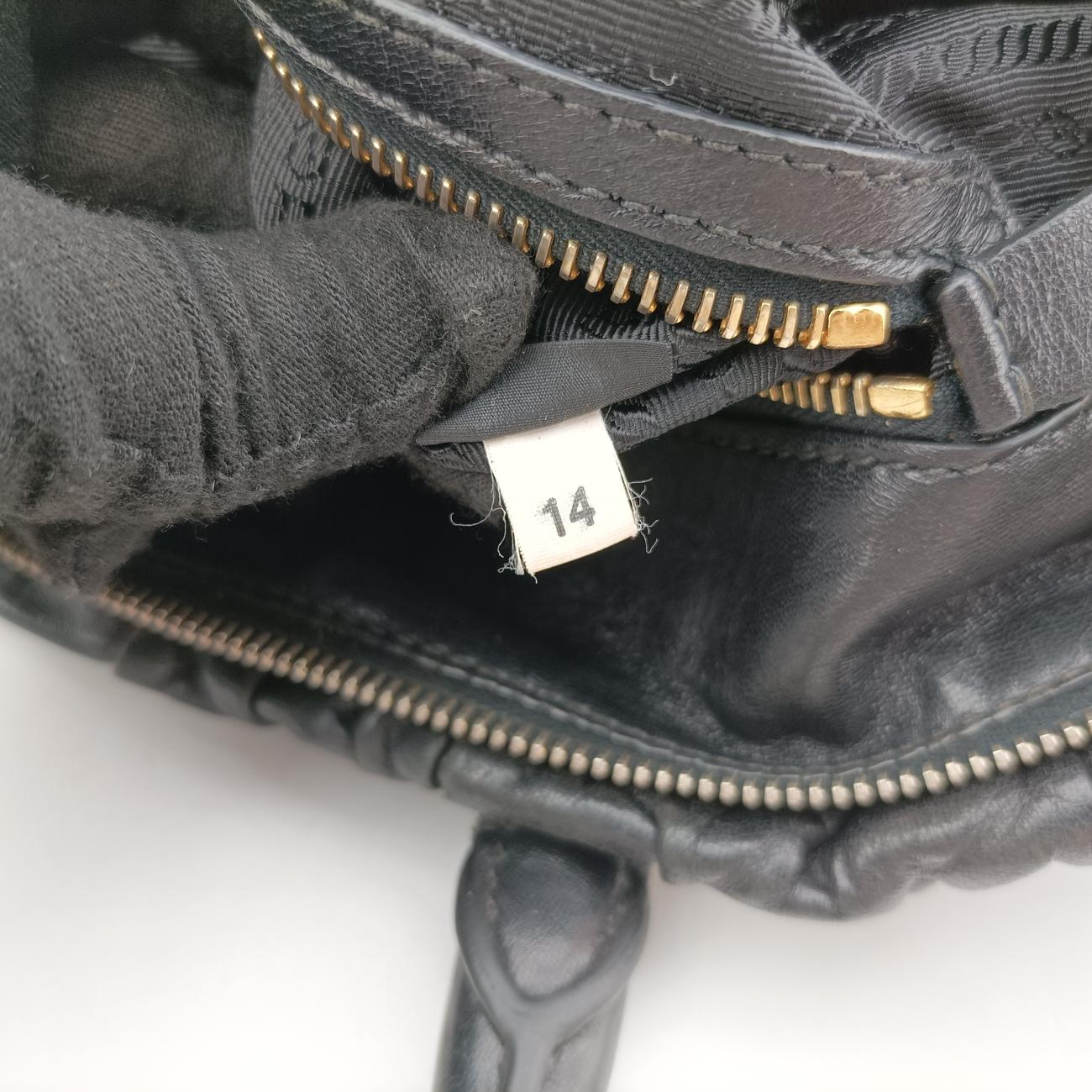 Pre-owned Prada Gaufre Black leather BN1336 shoulderbag | stylenewstar