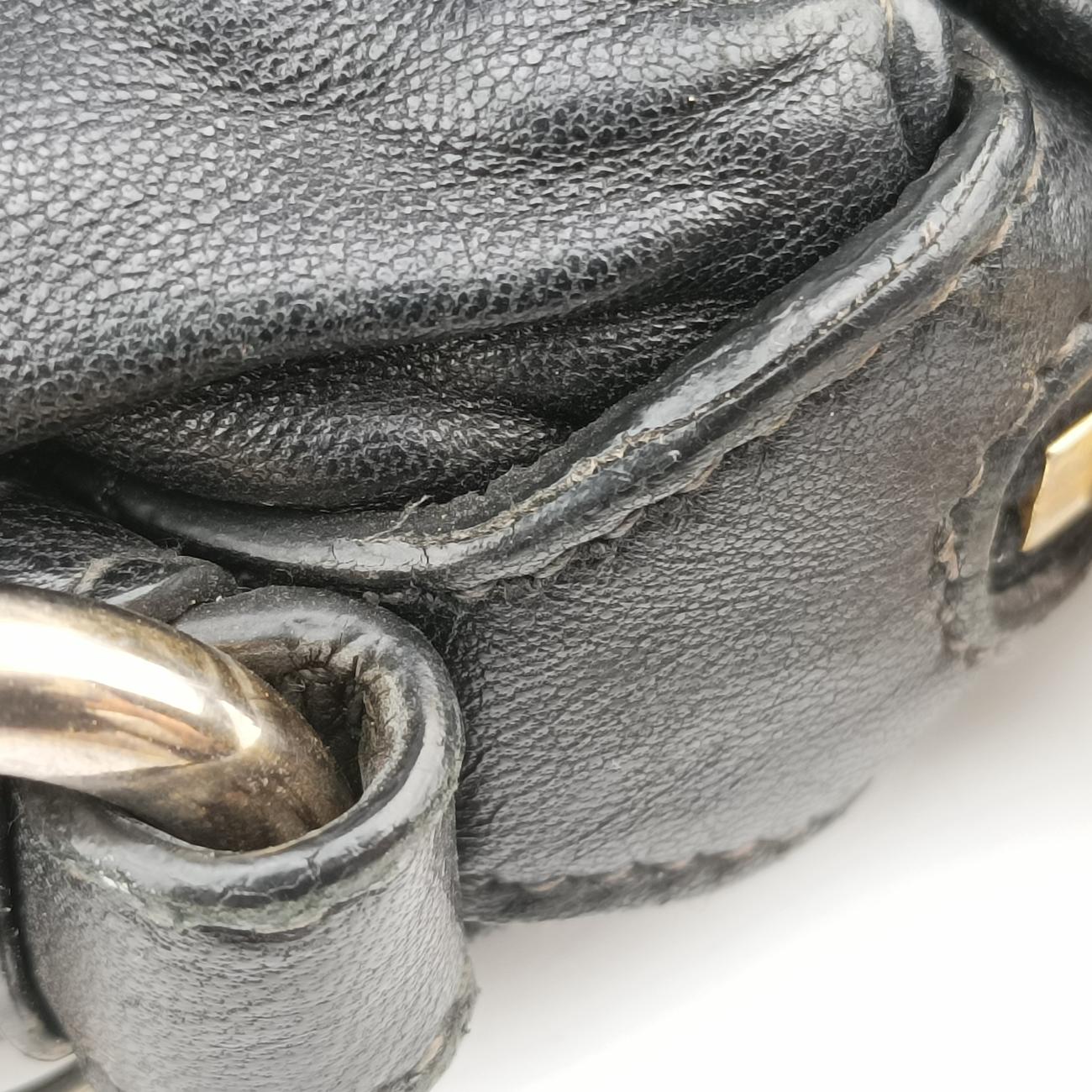 Pre-owned Prada Gaufre Black leather BN1336 shoulderbag | stylenewstar