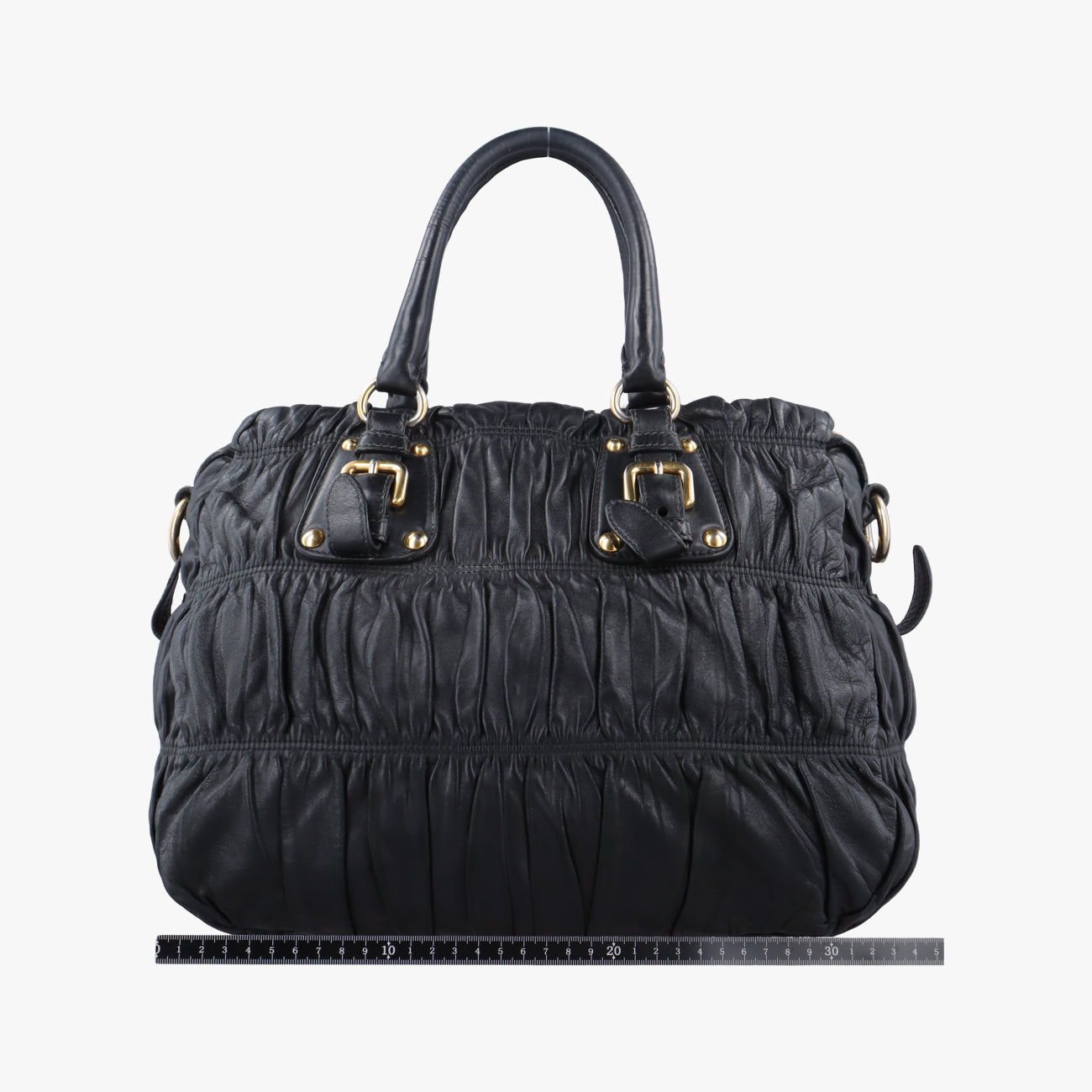 Pre-owned Prada Gaufre Black leather BN1336 shoulderbag | stylenewstar