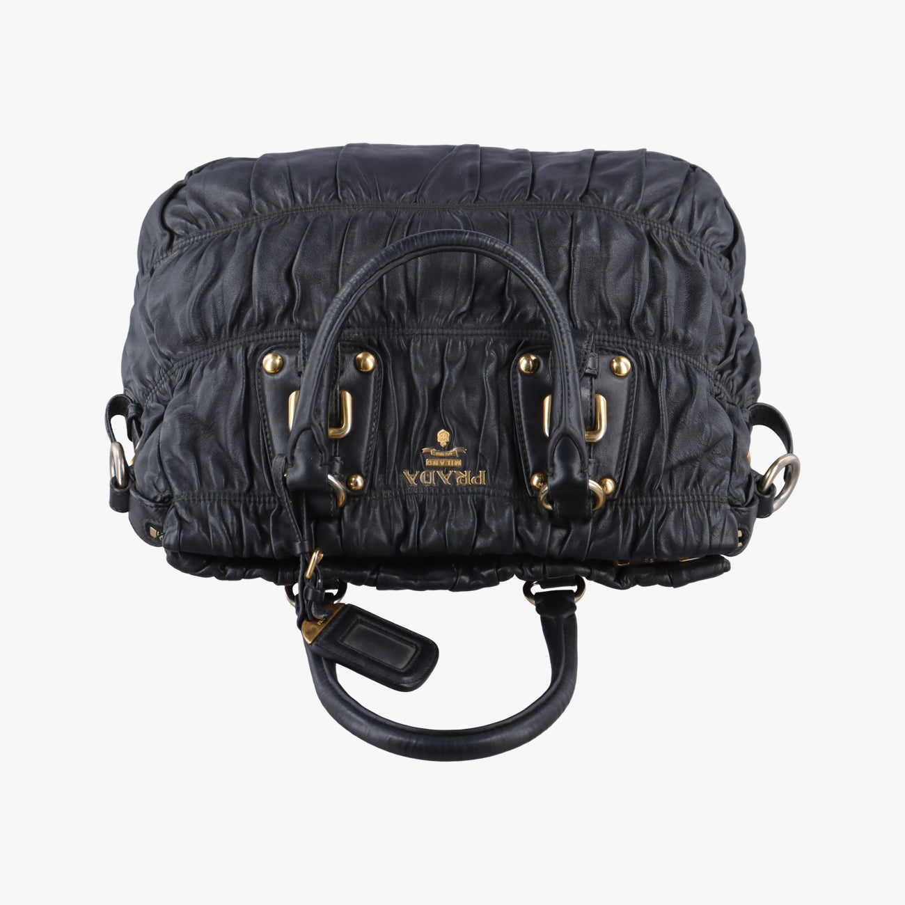 Pre-owned Prada Gaufre Black leather BN1336 shoulderbag | stylenewstar