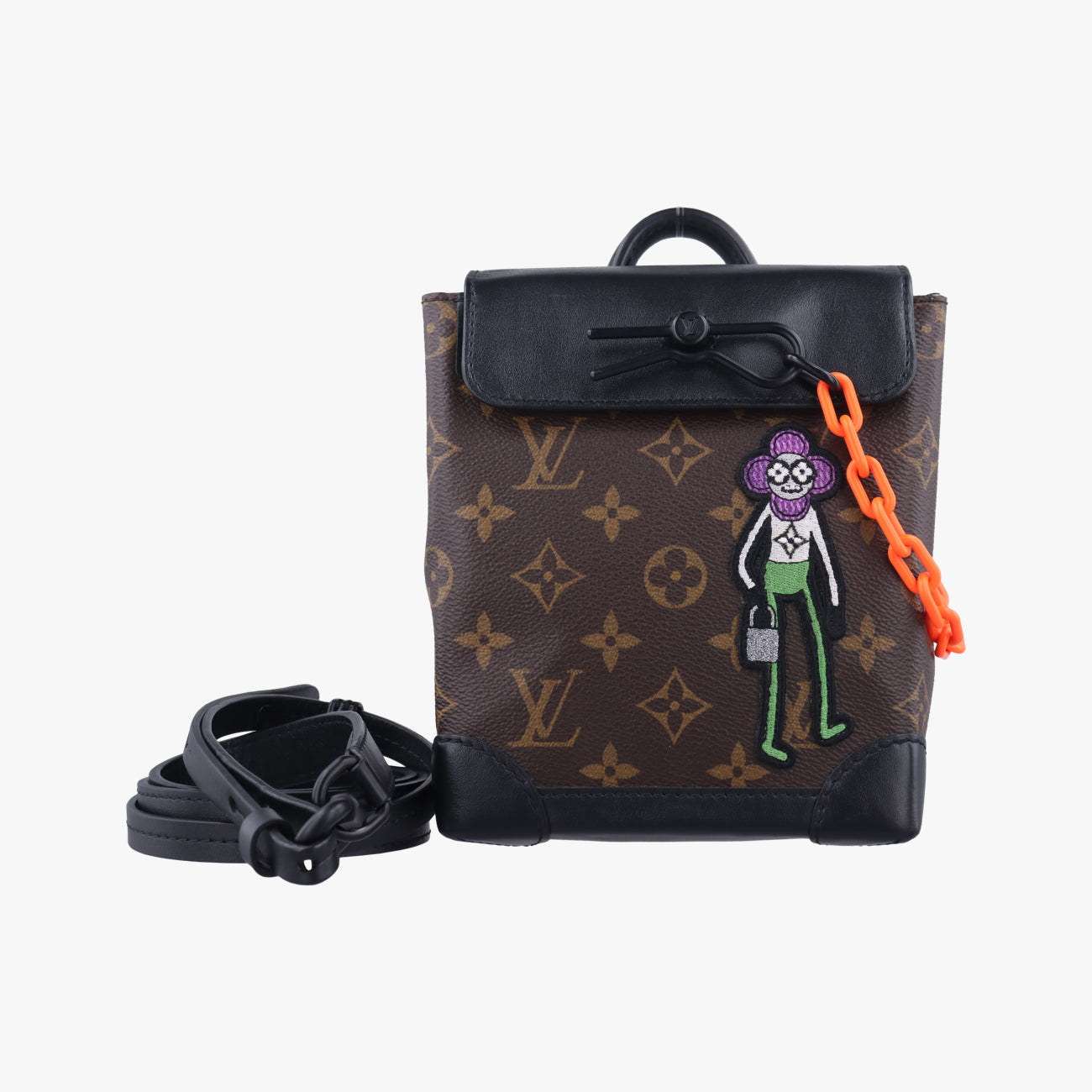 Pre-owned Louis Vuitton Steamer XS Monogram Macassar Brown×Multicolor Monogram Canvas M80327 shoulderbag | stylenewstar