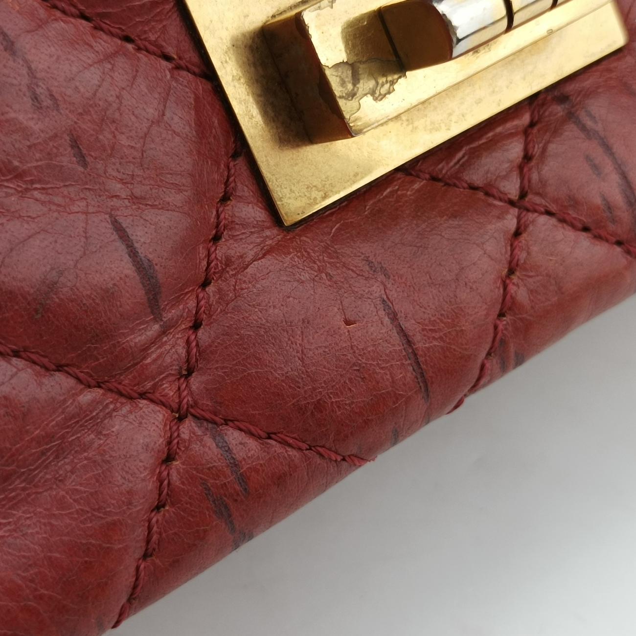 Pre-owned Chanel 2.55 Matelasse Red lambskin A48807 shoulderbag | stylenewstar