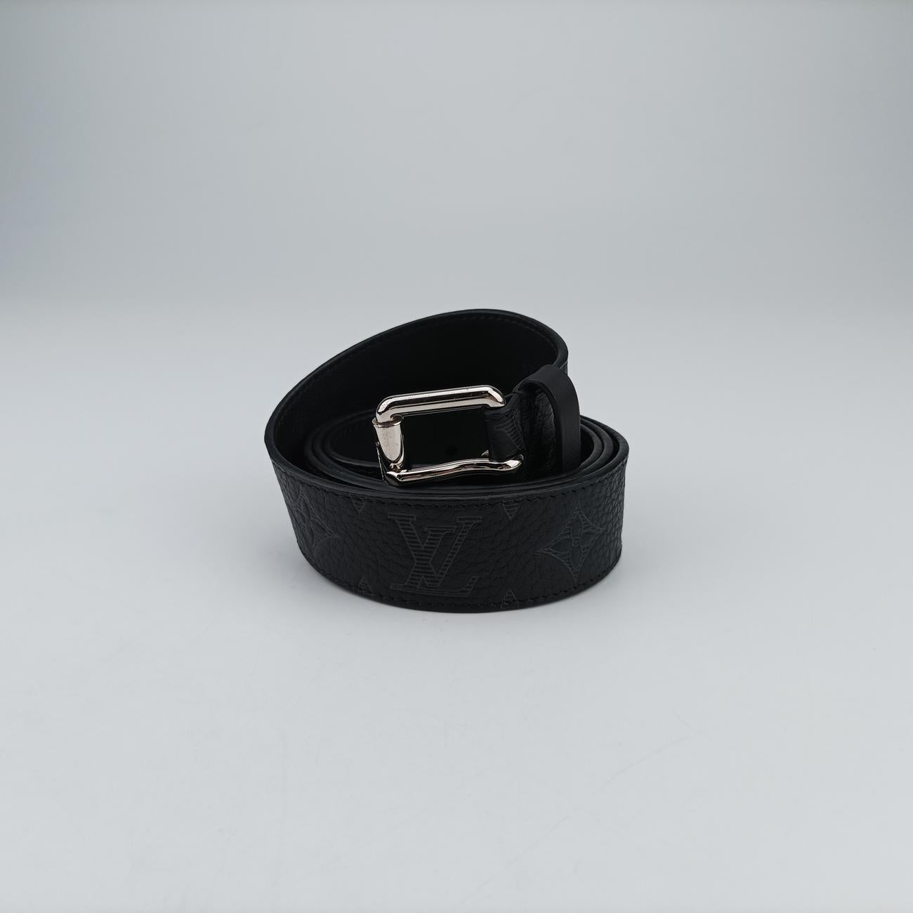 Monogram Taurillon Belt Noir Leather BC4230