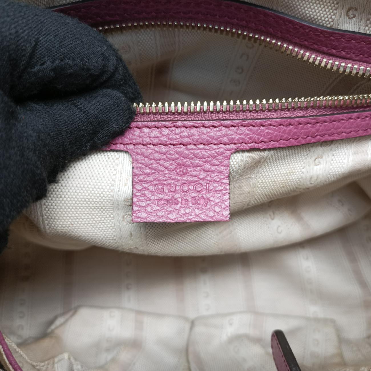 Pre-owned Gucci lady dollar Purple Leather 388560 shoulderbag | stylenewstar