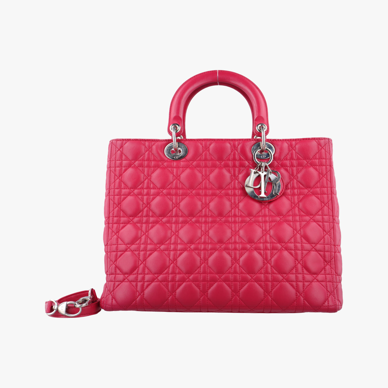 Secondhand Christian Dior Lady Dior Rose lambskin  shoulderbag | stylenewstar