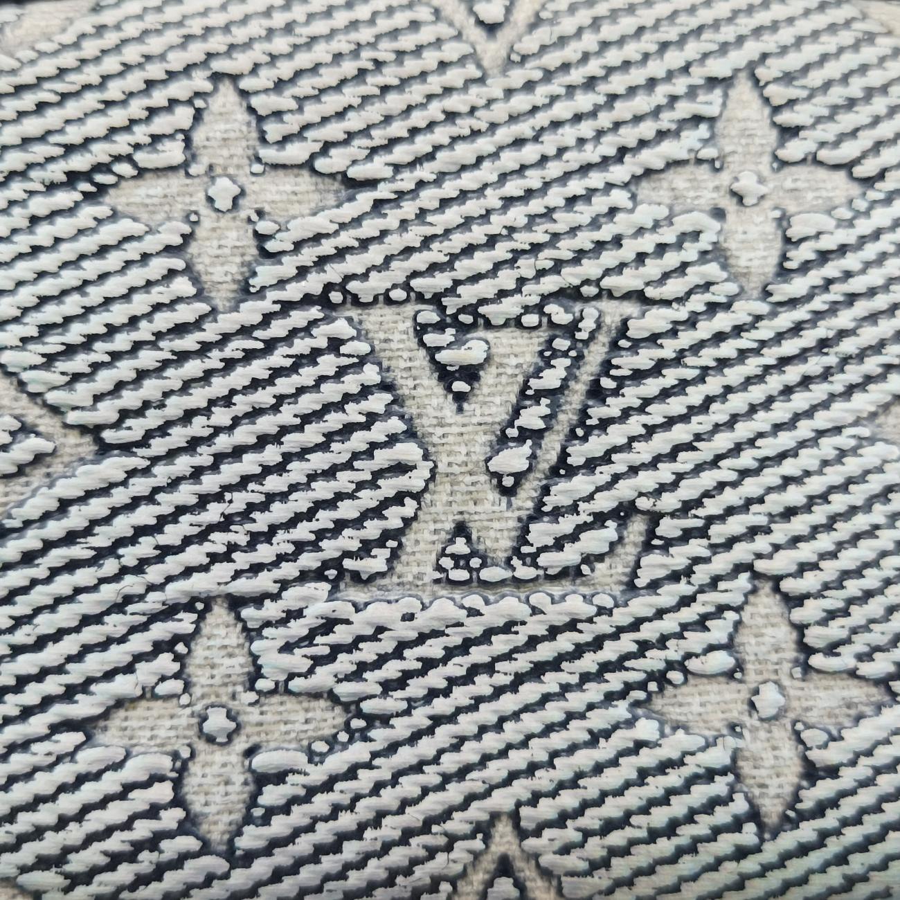 Micro Vanity Gray x Blue MONOGRAM JACQUARD DENIM ICチップ