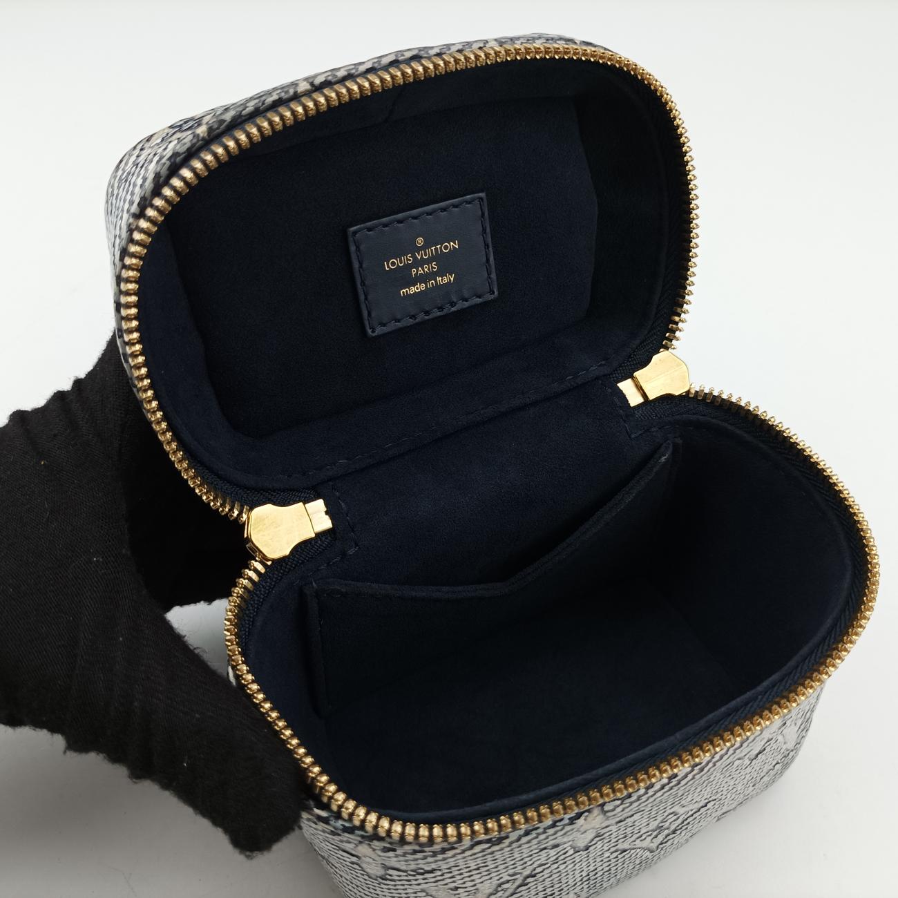 Micro Vanity Gray x Blue MONOGRAM JACQUARD DENIM ICチップ